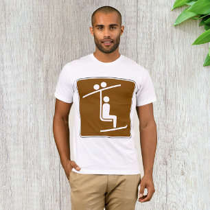 Ski Lift Symbol Rustic Winter Sports Icon T-Shirt