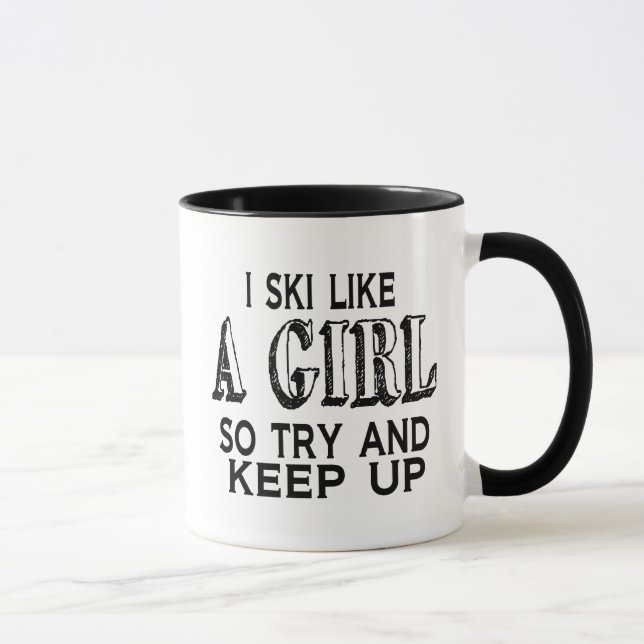 Ski LIke a Girl Mug (Right)