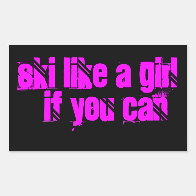 ski like a girl sticker (Front)