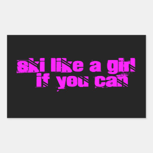 ski like a girl sticker