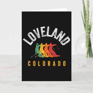 Ski Loveland Skier Loveland Mountain Skier Retro V Card