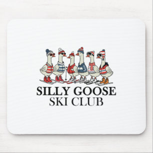 Ski Lover, Silly Goose Ski Club, A Gaggle Of Geese Mouse Pad