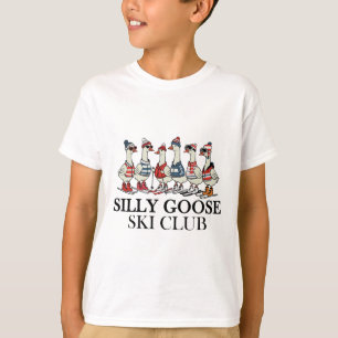 Ski Lover, Silly Goose Ski Club, A Gaggle Of Geese T-Shirt
