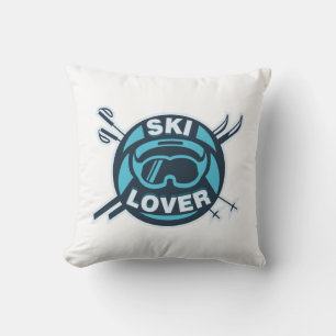 Ski Lover Winter Sports Throw Pillow