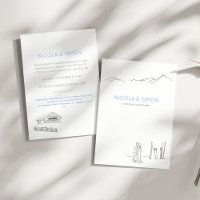 Ski Loving Couple In Love Snowy Mountain Peaks 