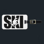 Ski Luggage Tag<br><div class="desc">Ski Skiing downhill freestyle winter sports snow mountains skier alpine</div>