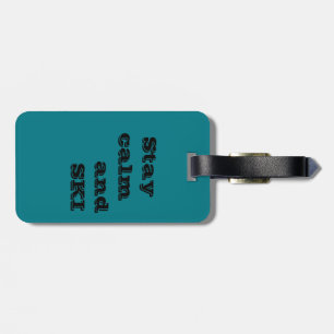 SKI Luggage Tag w/ Leather Strap