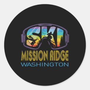 Ski Mission Ridge Washington Skiing Vacation Classic Round Sticker