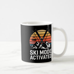Ski Mode Activated Alpine Skiing Mountains  Coffee Mug