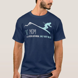 Ski Mom Funny Cute Winter Skiing Gift T-Shirt