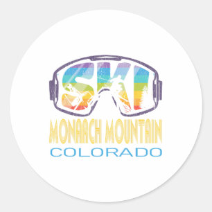 Ski Monarch Mountain Colorado Skiing Vacation  Classic Round Sticker