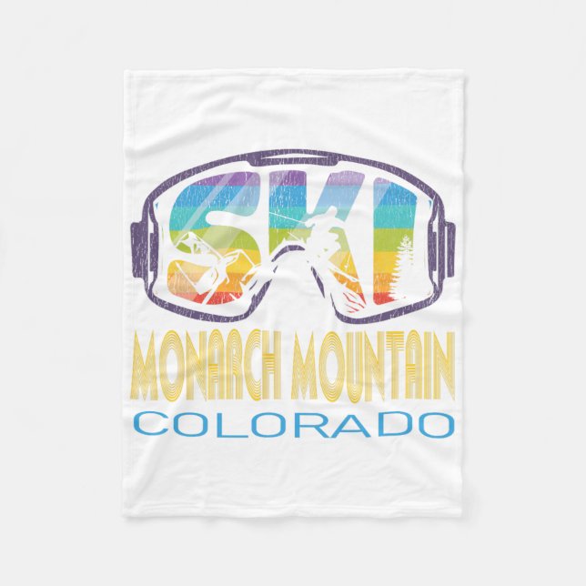 Ski Monarch Mountain Colorado Skiing Vacation  Fleece Blanket (Front)
