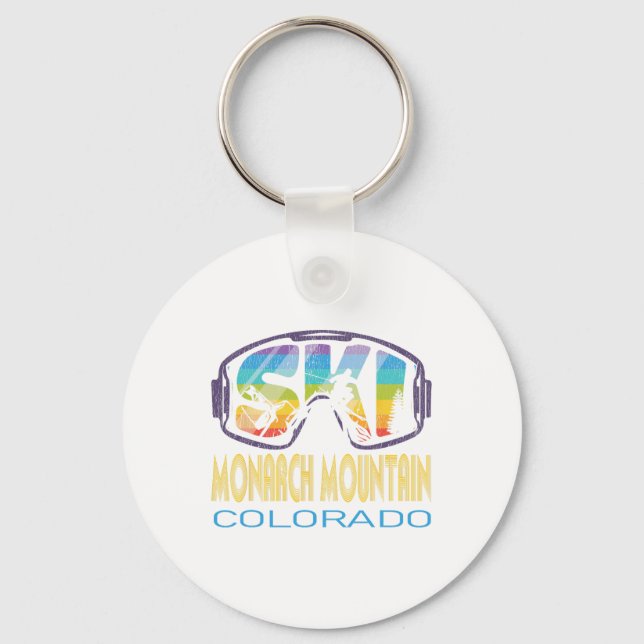Ski Monarch Mountain Colorado Skiing Vacation  Keychain (Front)