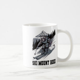 Ski Monster Racing Down Mount Hood Oregon Wow Fun Coffee Mug