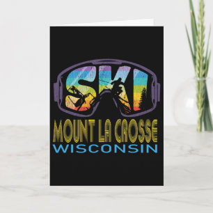 Ski Mount La Crosse Wisconsin Skiing Vacation  Card