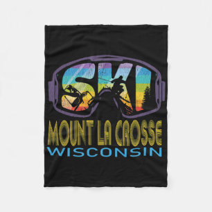 Ski Mount La Crosse Wisconsin Skiing Vacation Fleece Blanket