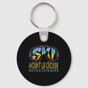 Ski Mount La Crosse Wisconsin Skiing Vacation  Keychain