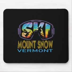 Ski Mount Snow Vermont Skiing Vacation Mouse Pad