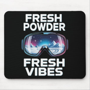 Ski Mountain For Men And Women. Powder Skiing _11  Mouse Pad