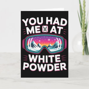 Ski Mountain For Men And Women. Powder Skiing _4 Card