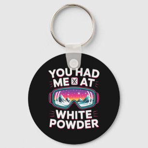 Ski Mountain For Men And Women. Powder Skiing _4  Keychain