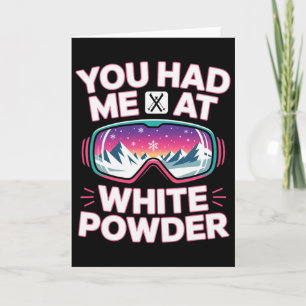 Ski Mountain For Men And Women. Powder Skiing _7 Card