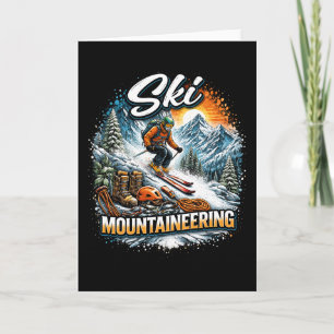 Ski Mountaineering Holiday Card
