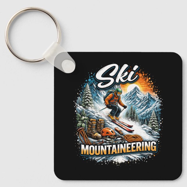 Ski Mountaineering Keychain (Front)