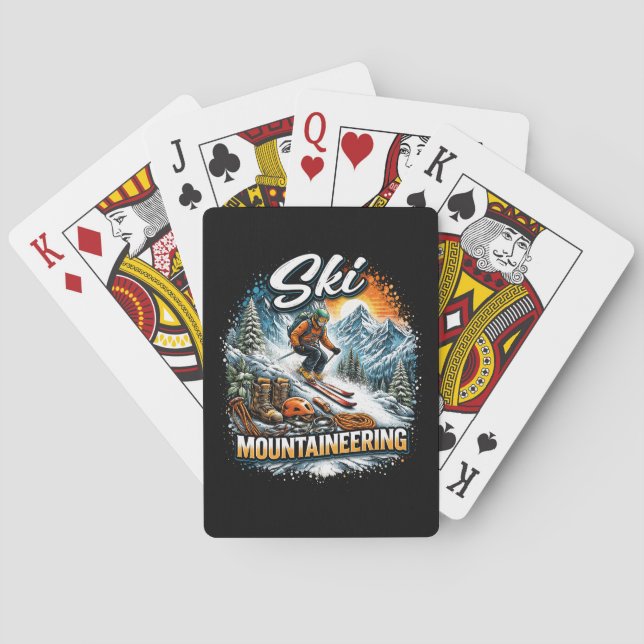 Ski Mountaineering Playing Cards (Back)