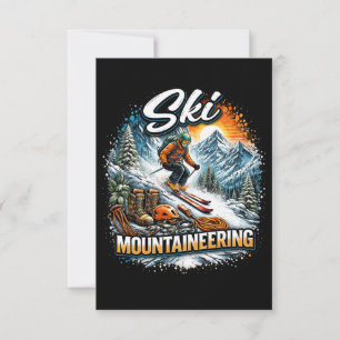 Ski Mountaineering Thank You Card