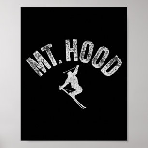 Ski Mt Hood Or (oregon) Cool Mount Hood Winter Ski Poster