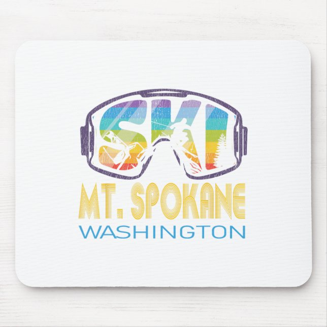 Ski Mt Spokane Washington Skiing Vacation  Mouse Pad (Front)