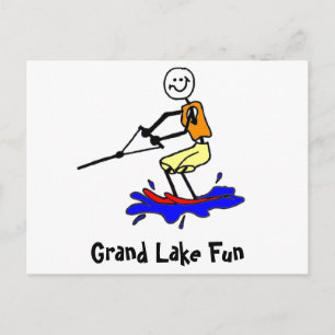 Ski nautique à Grand Lake Carte postale
