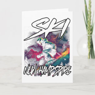 Ski New Hampshire Downhill Skiing Adventure Nh Usa Card