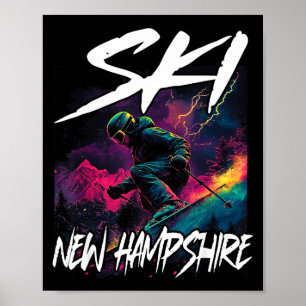 Ski new hampshire downhill skiing new hampshire us poster