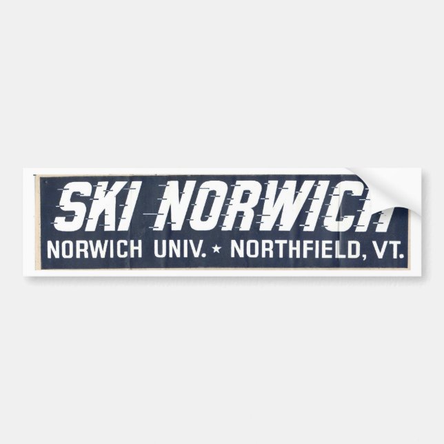 ski norwich bumper sticker (Front)