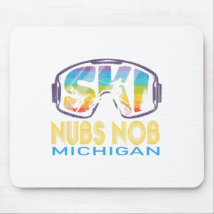 Ski Nubs Nob Michigan Skiing Vacation Mouse Pad