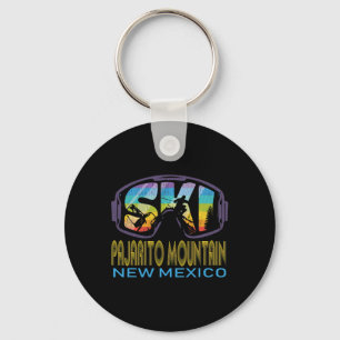 Ski Pajarito Mountain New Mexico Skiing Vacation Keychain
