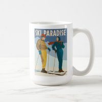 Ski Paradise Vintage  Print