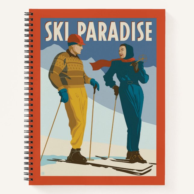Ski Paradise Vintage  Print Notebook (Front)