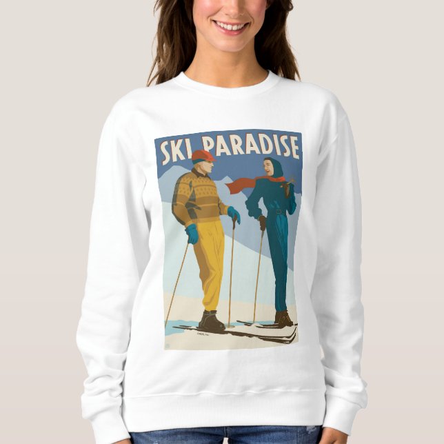 Ski Paradise Vintage  Print Sweatshirt (Front)