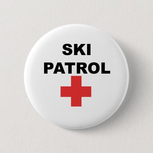 Ski Patrol 2 Inch Round Button (Front)