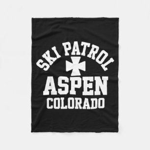 Ski patrol aspen colorado skiing & snowboardin fleece blanket
