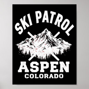 Ski patrol aspen colorado skiing & snowboardin poster