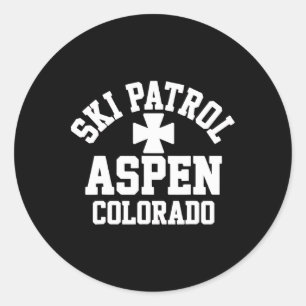 Ski Patrol Aspen Colorado Skiing And Snowboarding Classic Round Sticker