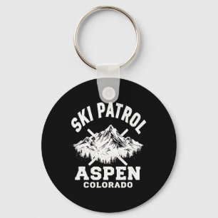 Ski Patrol Aspen Colorado Skiing And Snowboarding Keychain