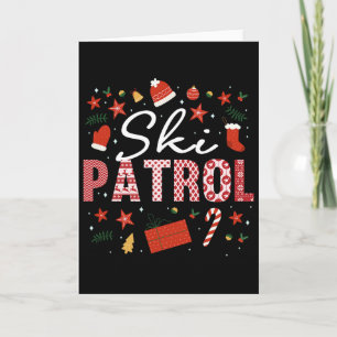 Ski Patrol Christmas Outfit Slope Emergency Skier Card