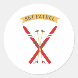 Ski Patrol Classic Round Sticker