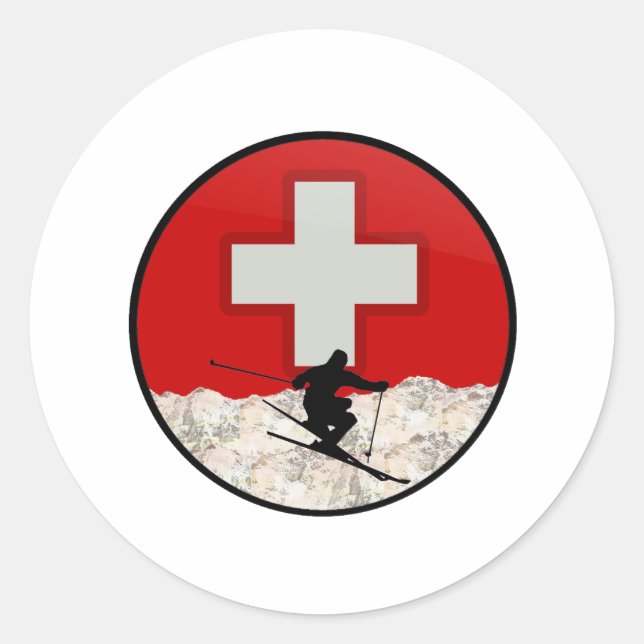Ski Patrol Classic Round Sticker (Front)