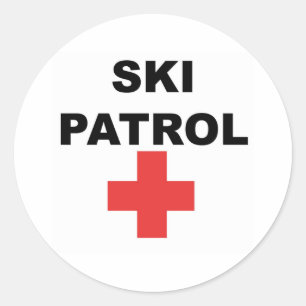 Ski Patrol Classic Round Sticker